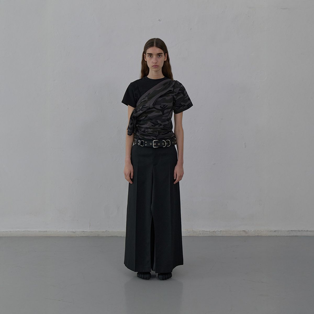 엘씨디씨티엠(LCDC™) TAILORED LONG SKIRT (BLACK)