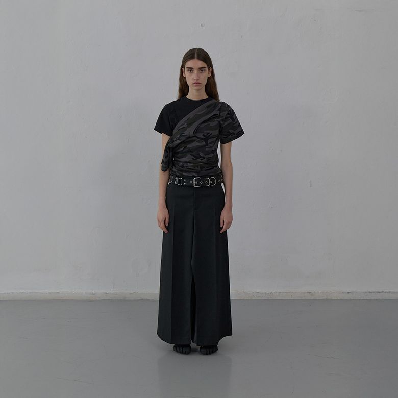TAILORED LONG SKIRT (BLACK)