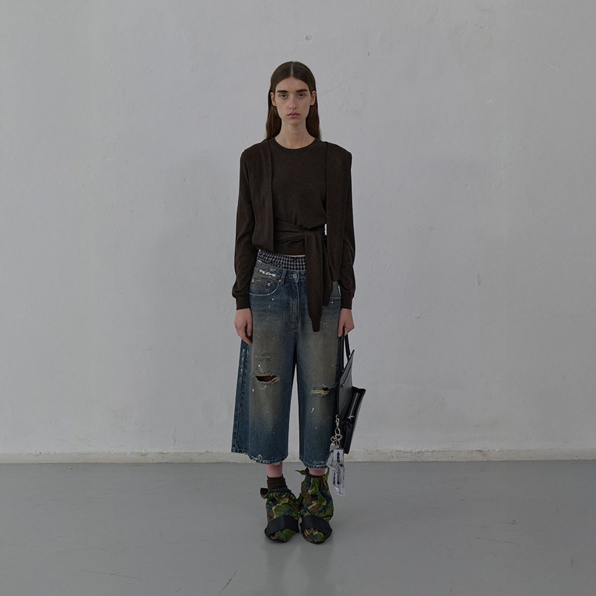 엘씨디씨티엠(LCDC™) WASHED BERMUDA DENIM PANTS (BLUE)