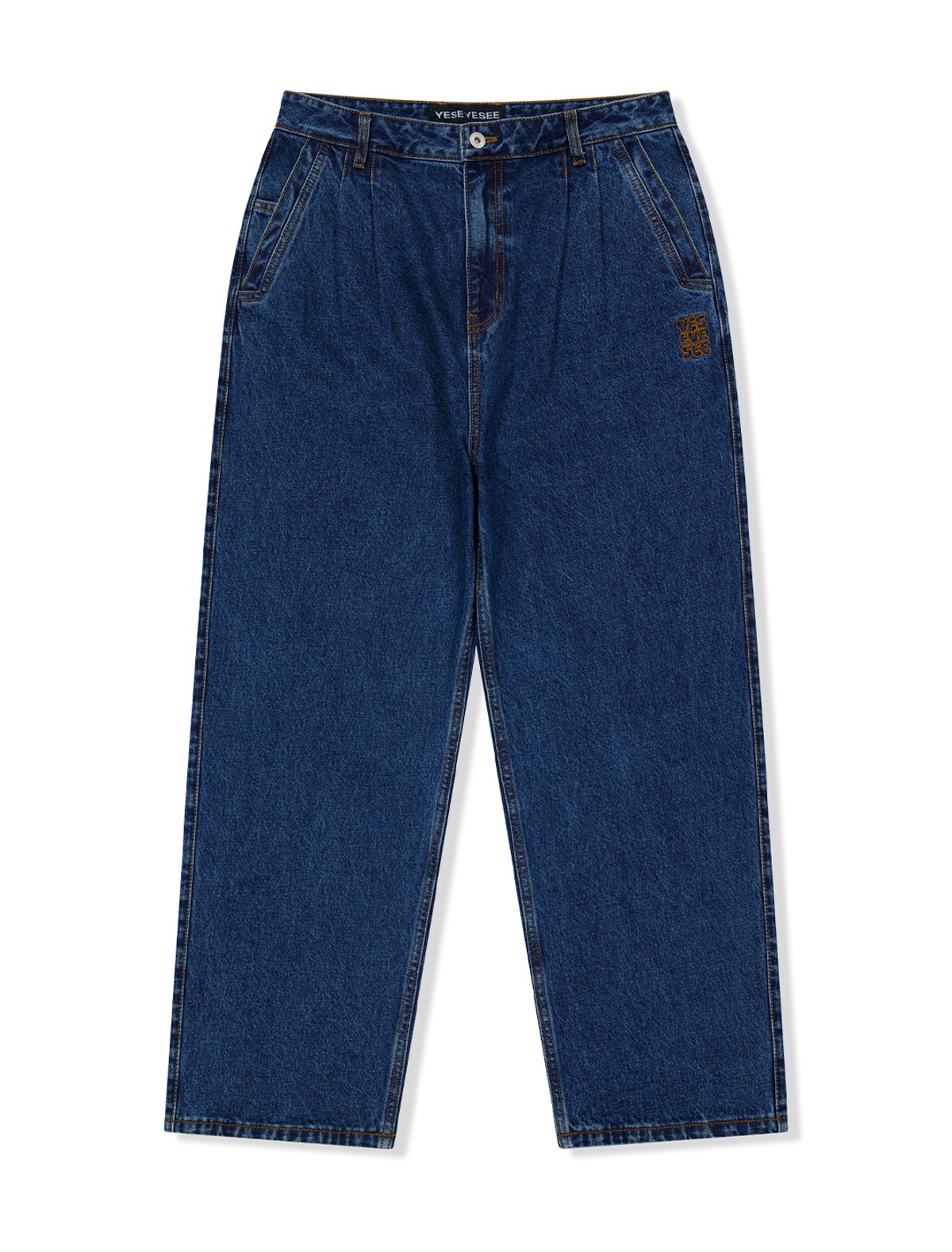 예스아이씨(YESEYESEE) Two Tucked Denim Pants Indigo