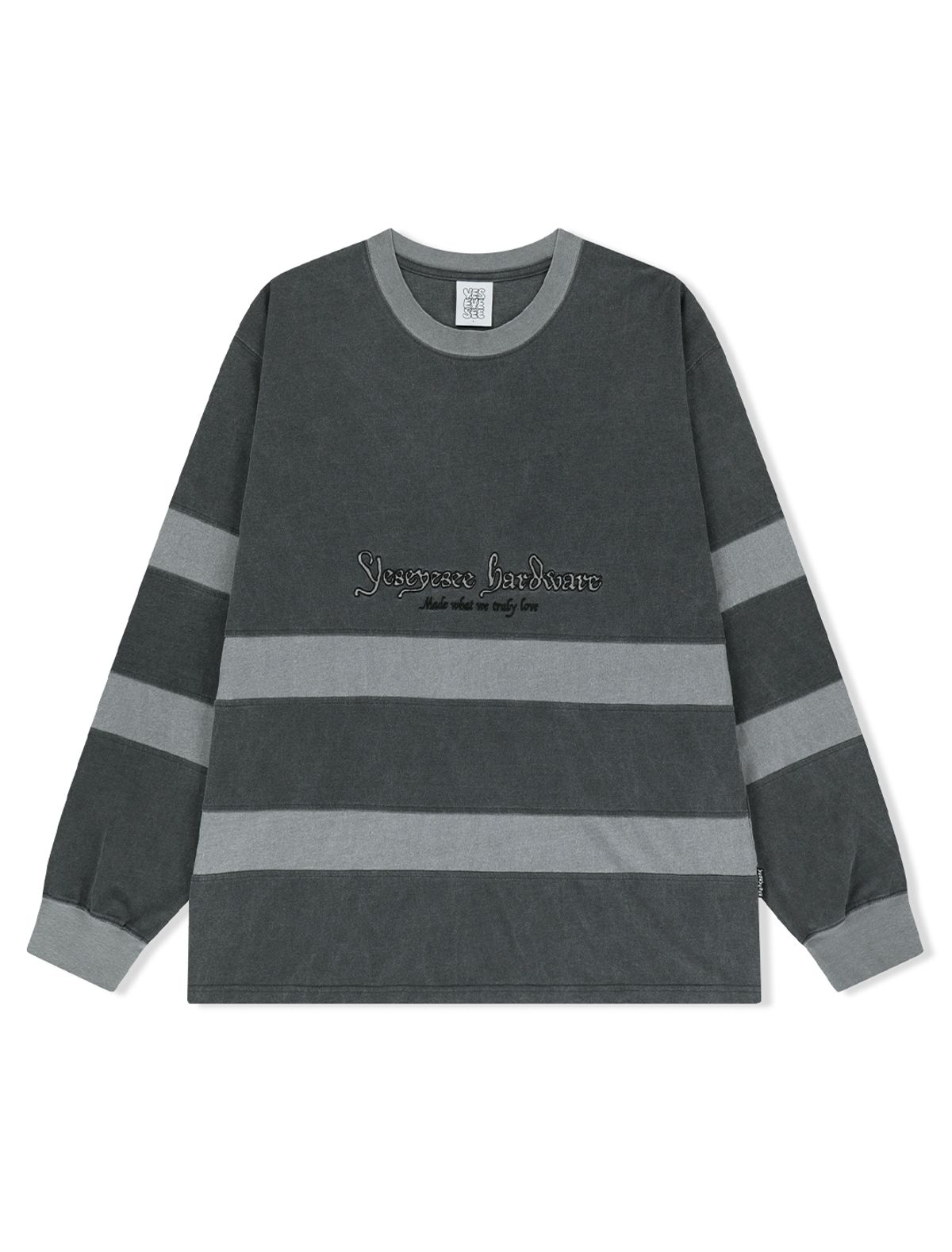 예스아이씨(YESEYESEE) Pigment Stripe L/S Charcoal
