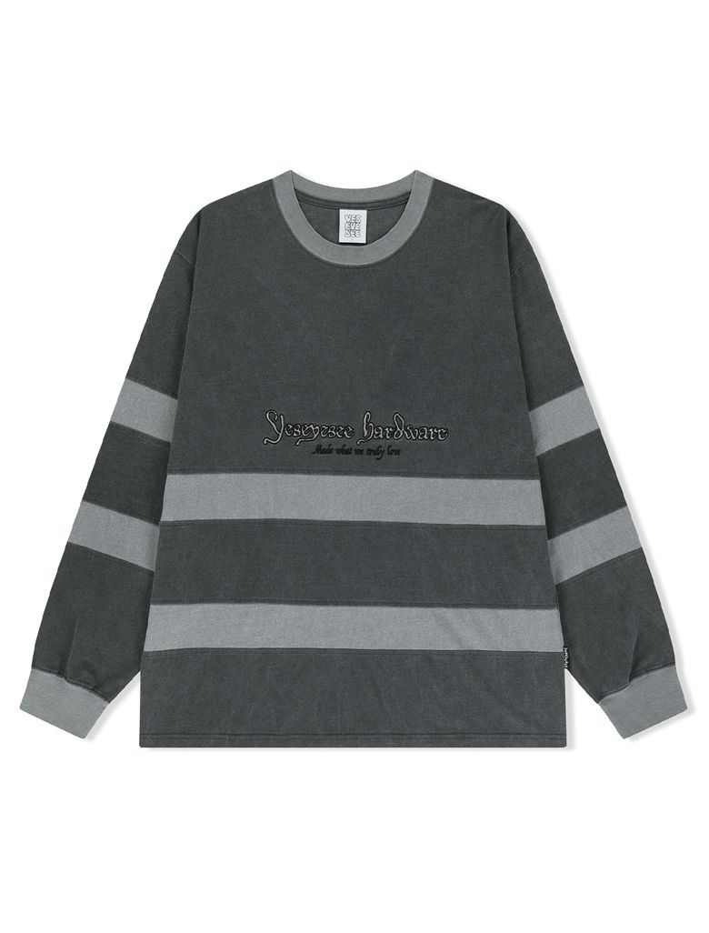 Pigment Stripe L/S Charcoal