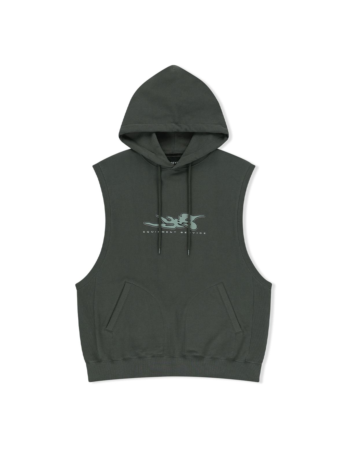 예스아이씨(YESEYESEE) Y.E.S Hooded Vest Khaki