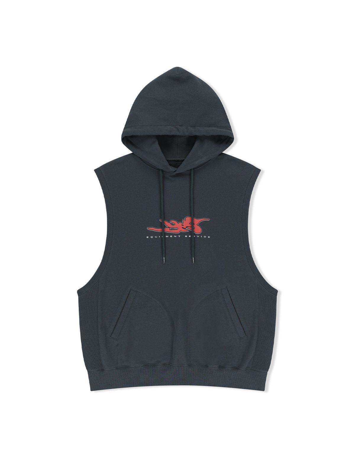 예스아이씨(YESEYESEE) Y.E.S Hooded Vest Charcoal