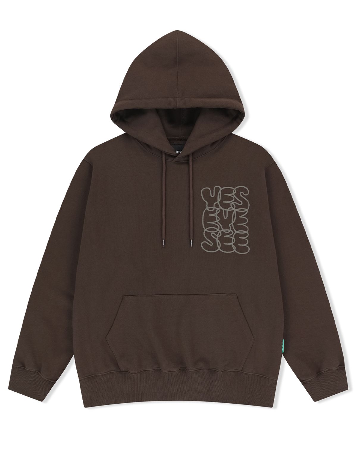 예스아이씨(YESEYESEE) C-Logo Hoodie Dark Brown