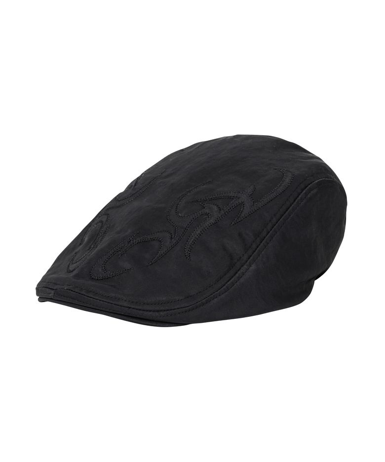 Tribal Logo Nylon Flat Cap [BLACK]