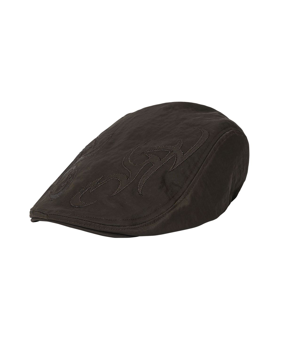 아조바이아조(AJOBYAJO) Tribal Logo Nylon Flat Cap [DARK BROWN]