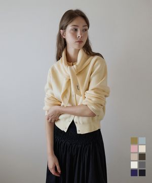 [커치프 SET] 에센셜 라운드 가디건 9Color