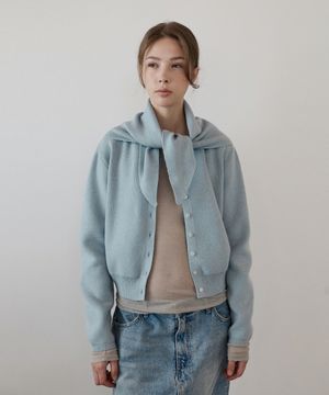 [커치프 SET] 에센셜 라운드 가디건_Soda