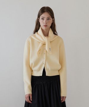 [커치프 SET] 에센셜 라운드 가디건_Banana
