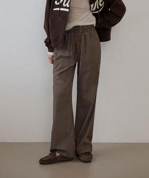 트레이스 부츠컷 밴딩 팬츠_Espresso
