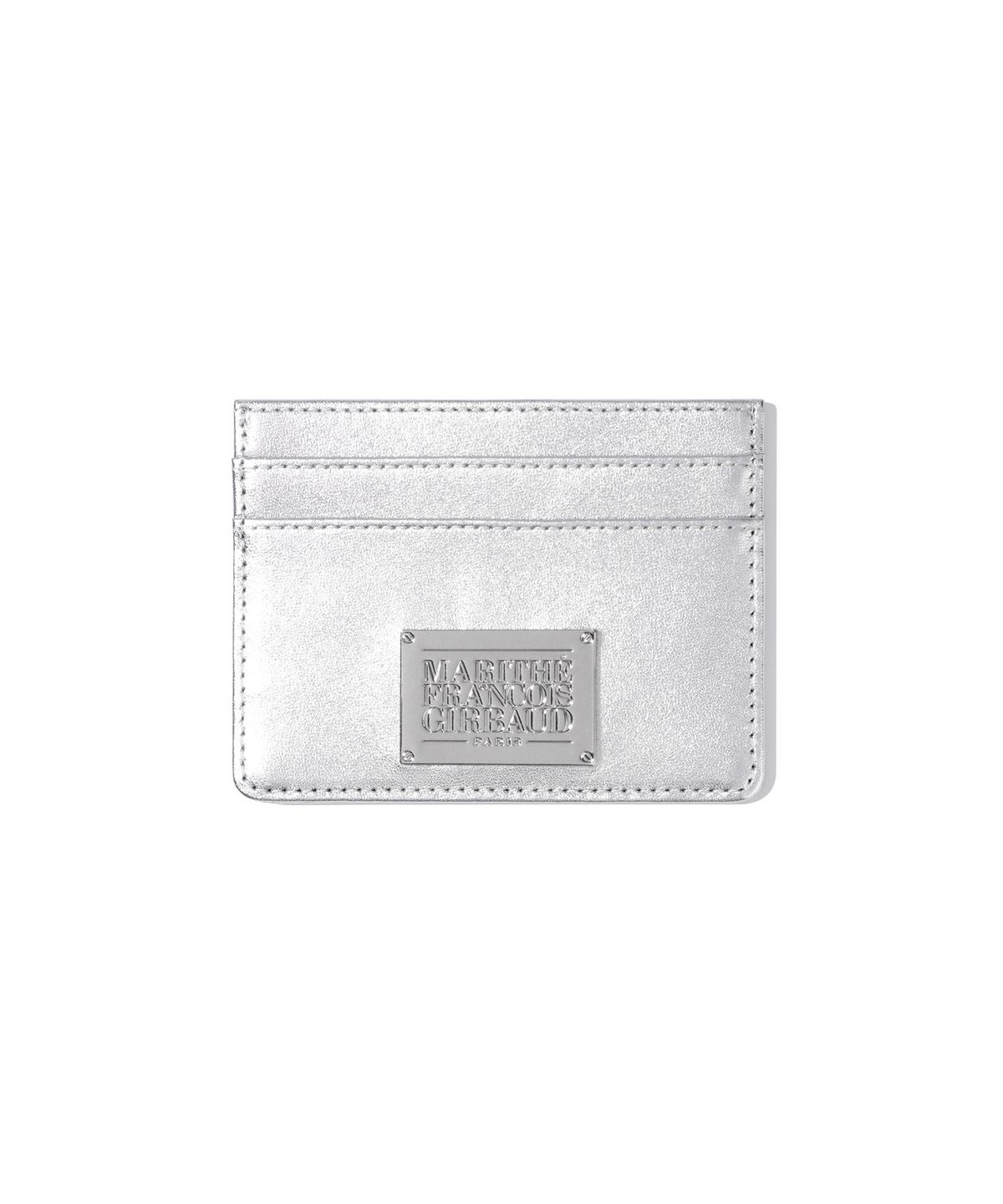 마리떼 프랑소와 저버(MARITHÉ + FRANҪOIS GIRBAUD) CLASSIC LOGO CARD WALLET silver