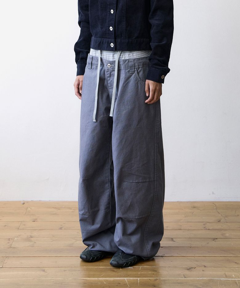 TCM trunk layered pants (navy)