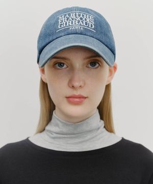 DENIM WASHING CLASSIC LOGO COVERED CAP blue