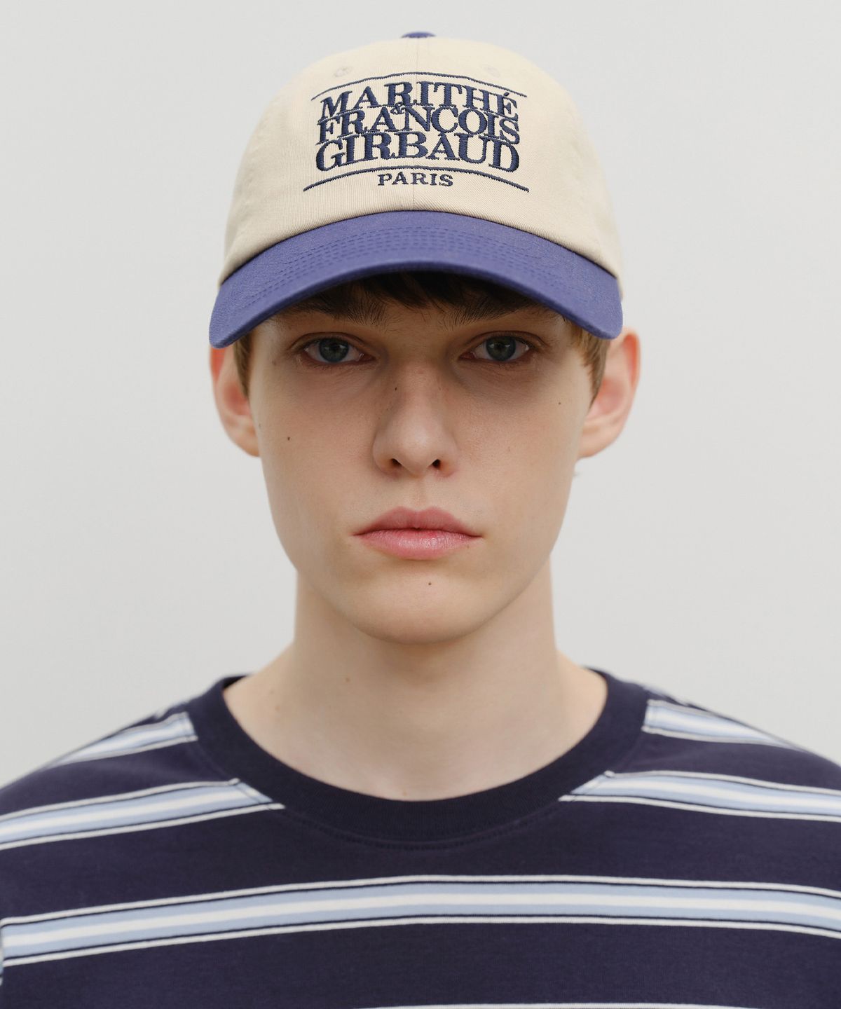 마리떼 프랑소와 저버(MARITHÉ + FRANҪOIS GIRBAUD) CLASSIC LOGO 6PANEL COLOR BLOCK CAP navy