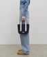 CLASSIC LOGO EMBROIDERY CANVAS TOTE BAG navy