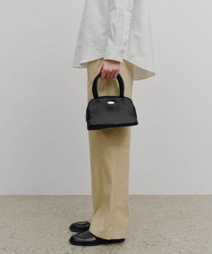 REGULAR LOGO SATIN MINI TOTE BAG black