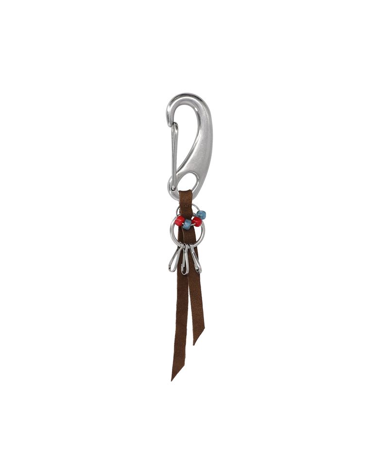 Suede Carabiner Key Chain / Brown
