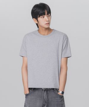 베이직 크롭 반팔티셔츠 AST3511 (3 COLOR)