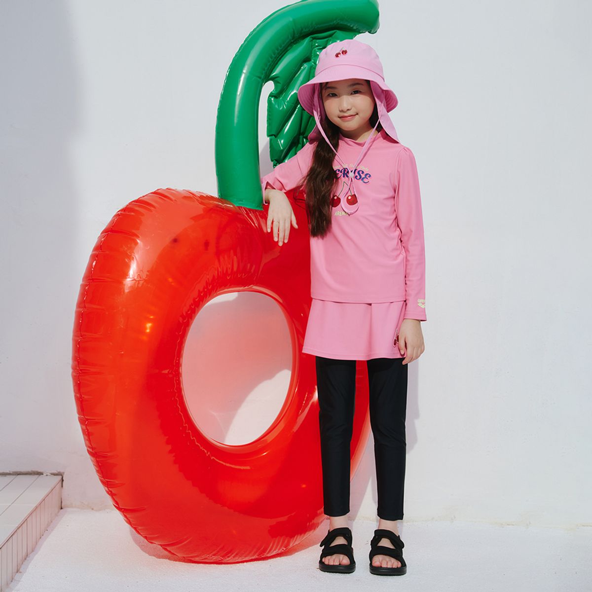 아레나 키즈(ARENA KIDS) 쥬시 프룻 아동 9부 스커트 레깅스 A5BG1GE01PNK