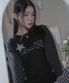 CHECK STAR STRIPE LONG SLEEVE BLACK