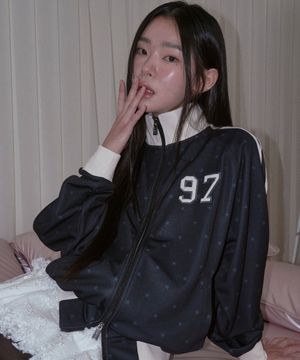 STAR 97 LOGO JERSEY TRACK JACKET BLACK
