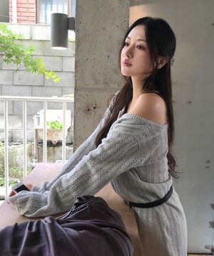 블레이크 울 니트 원피스 ( 그레이 )