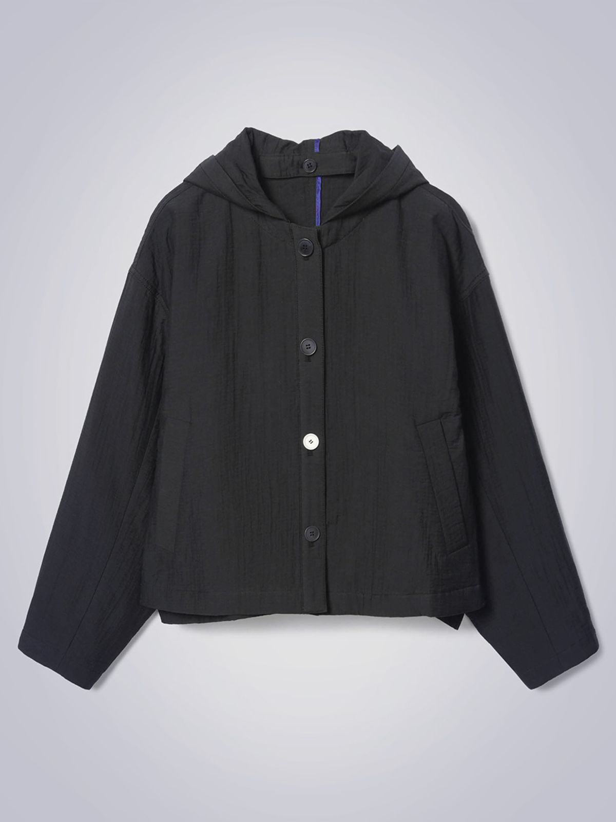하우스공칠이씨(HAUS072C) SEERSUCKER HOODIE JACKET DARK GREY