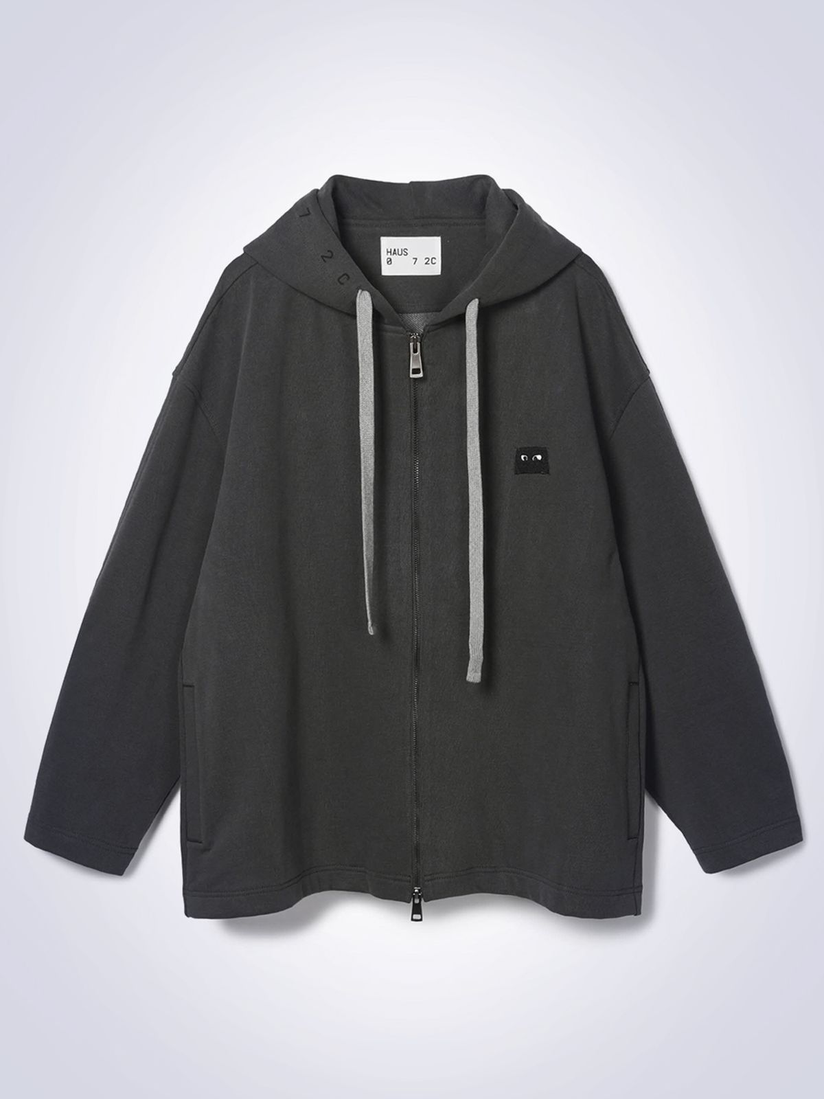 하우스공칠이씨(HAUS072C) MOMO HOOD ZIP UP JACKET DARK GREY