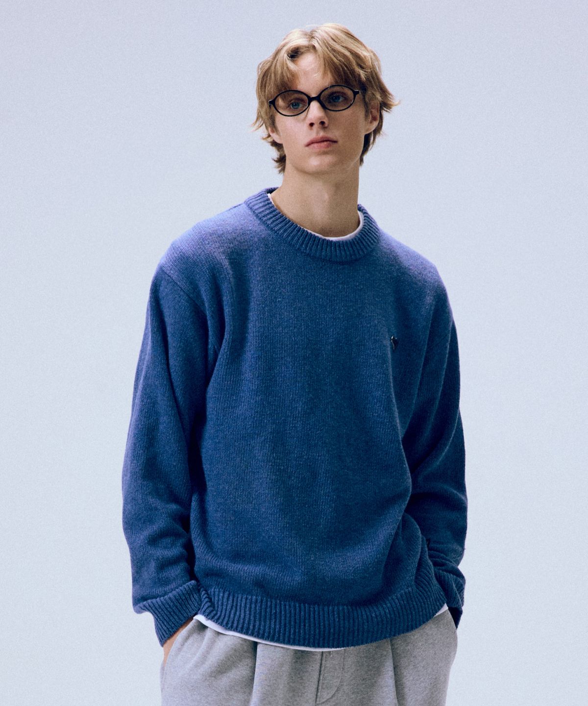 골라(GOLA) ESSENTIAL CREW NECK KNIT [BLUE]