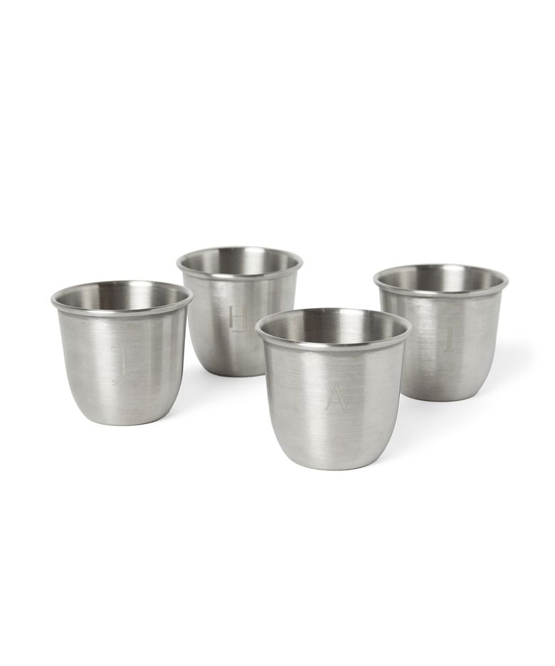 Portable Shot Cup Set Silver