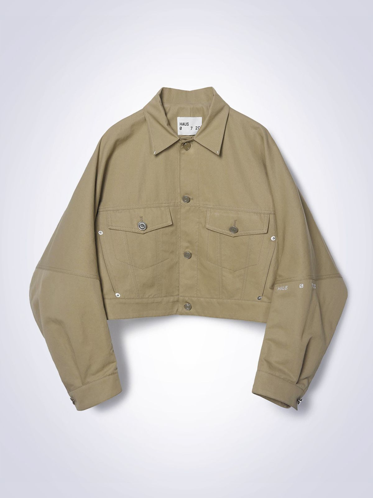 하우스공칠이씨(HAUS072C) CURVED SLEEVE COLLAR JACKET BEIGE