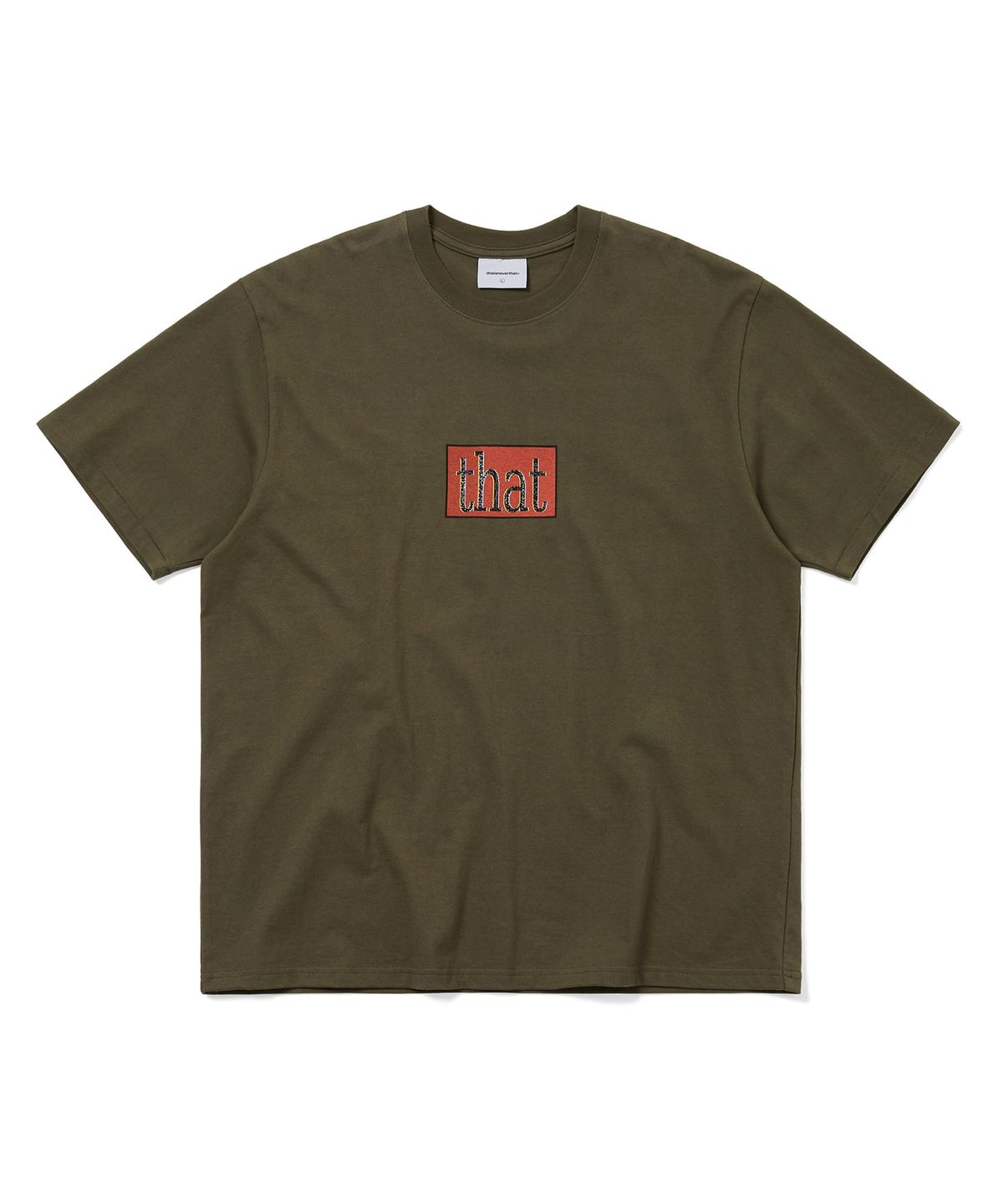 디스이즈네버댓(THISISNEVERTHAT) that Glitched Logo Tee Olive