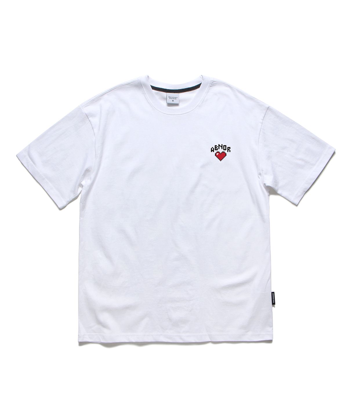 앱놀머씽(ABNORMALTHING) 하트 오버핏 티셔츠 화이트 (HEART T-SHIRT WHITE)