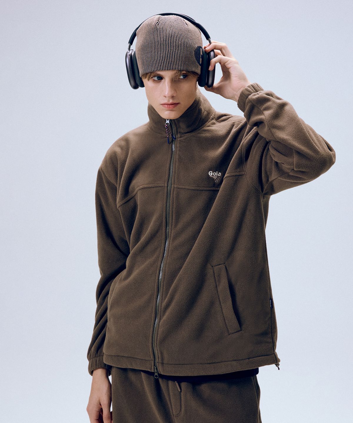 골라(GOLA) FLEECE FULL ZIP JACKET [KHAKI]