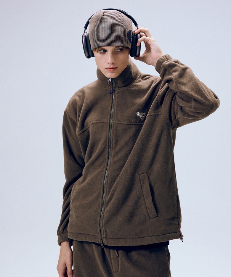 FLEECE FULL ZIP JACKET [KHAKI]