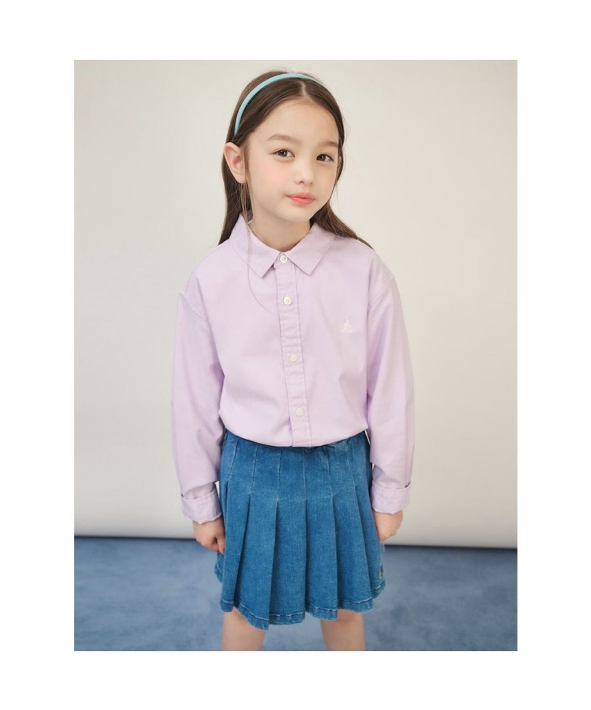 빈폴 키즈(BEANPOLE KIDS) 옥스포드 루즈핏 셔츠  라이트 퍼플 (BI5864G90V) (BI5864G90V) (BI5864G90V) (BI5864G90V)