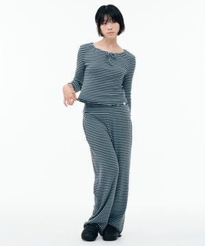 POINTELLE PAJAMA PANTS [BABY BLUE]