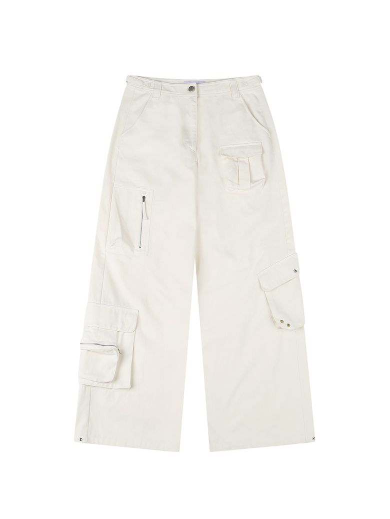MULTI POCKET CARGO PANTS [CREAM]