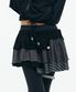 BANDED LAYERED SKIRT [BLACK]