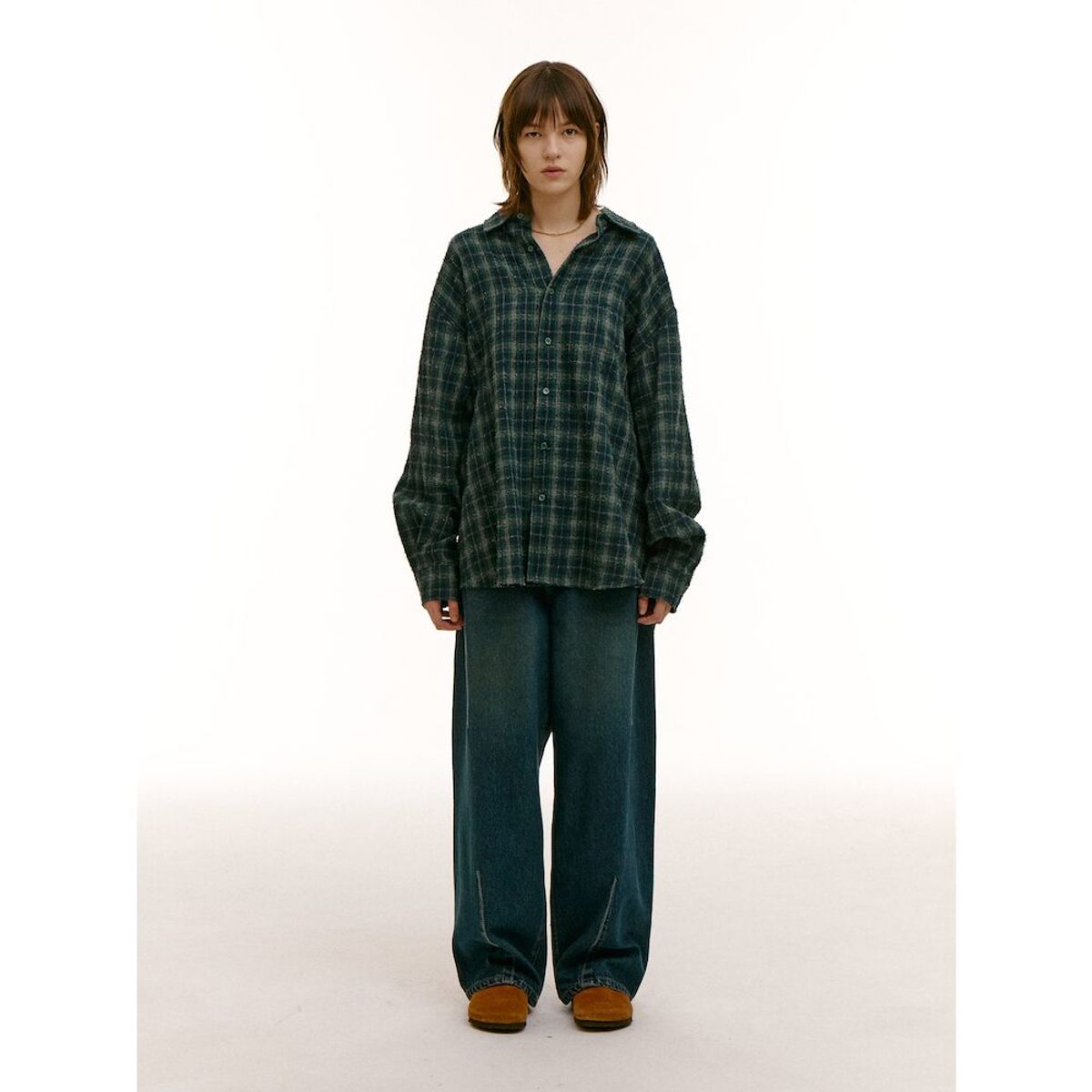 샌드 사운드(SAND SOUND) (UNISEX) 와이드 커브드 벌룬 팬츠  블루