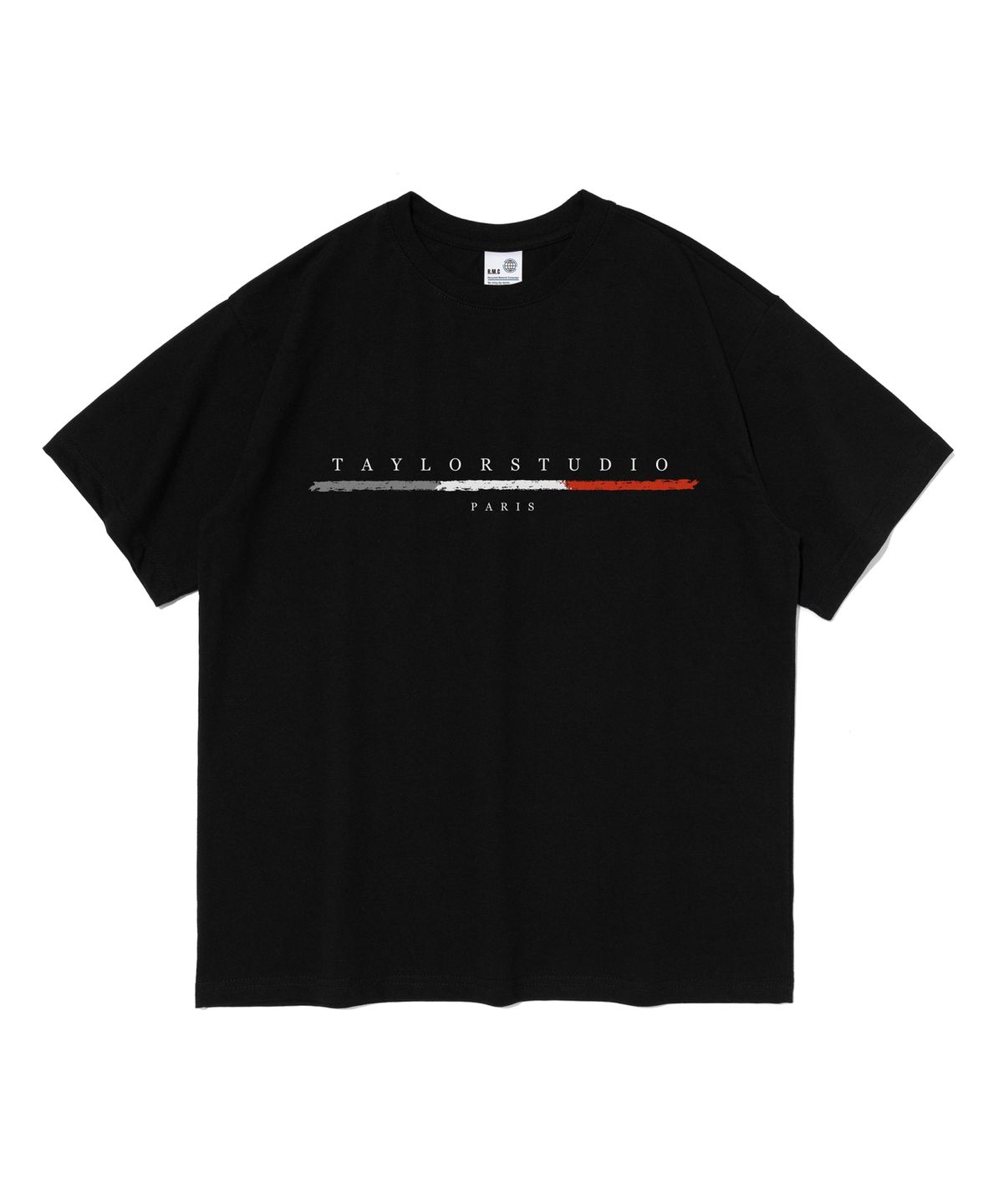 테일러 스튜디오(TAILOR STUDIO) RM 로고 반팔 티셔츠 (블랙)