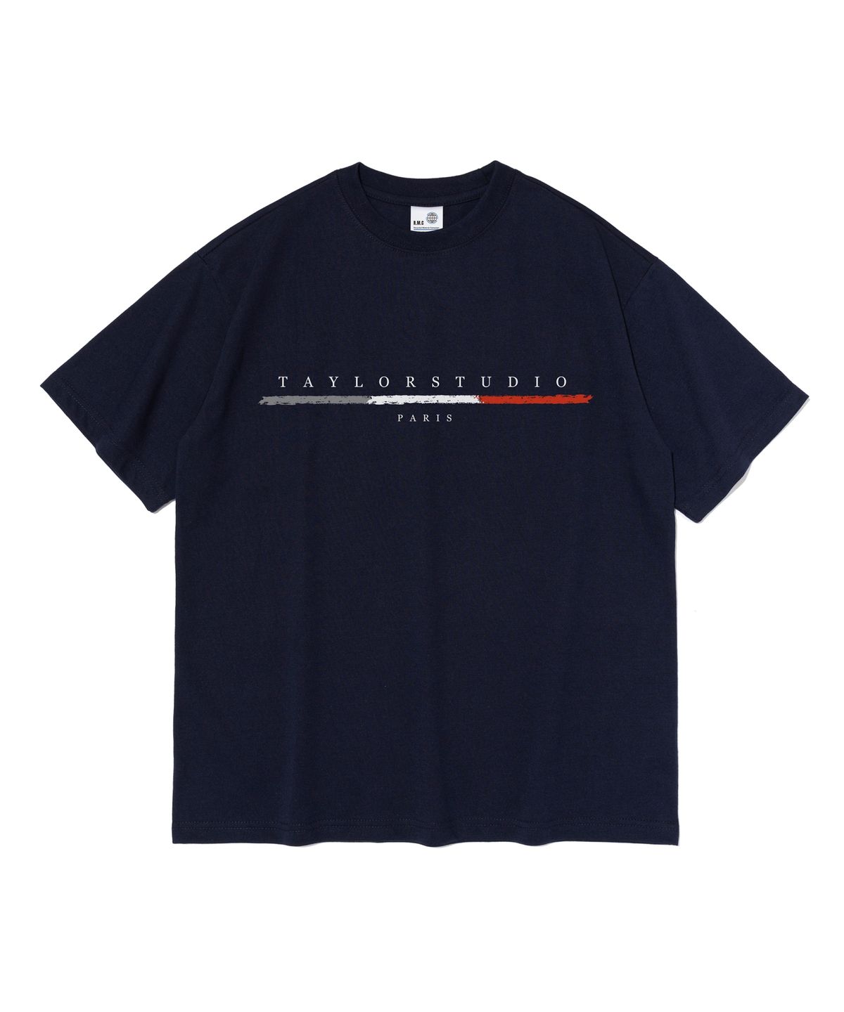 테일러 스튜디오(TAILOR STUDIO) RM 로고 반팔 티셔츠 (네이비)