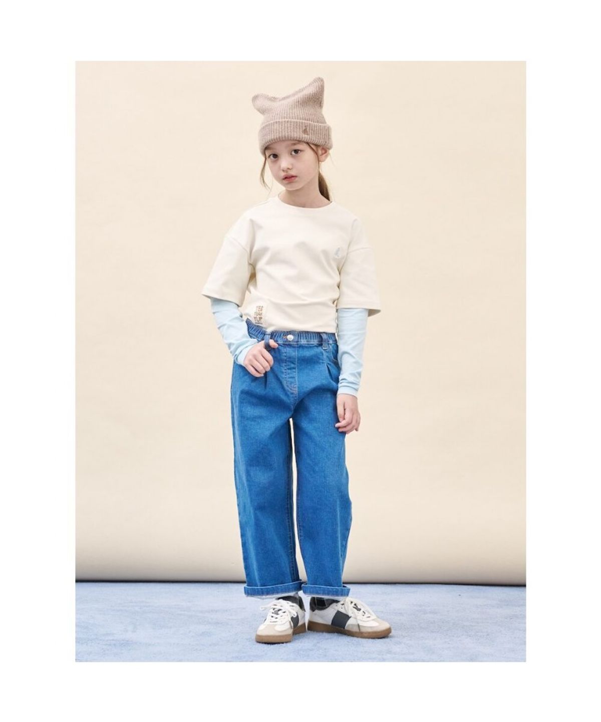 빈폴 키즈(BEANPOLE KIDS) [DENIM] 여아 세미 와이드 데님 팬츠  블루 (BI5821G01P) (BI5821G01P) (BI5821G01P)