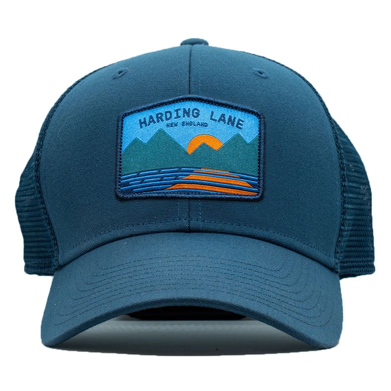 Adult`s Hats Mountains Trucker Hat - Recycled Faded Navy