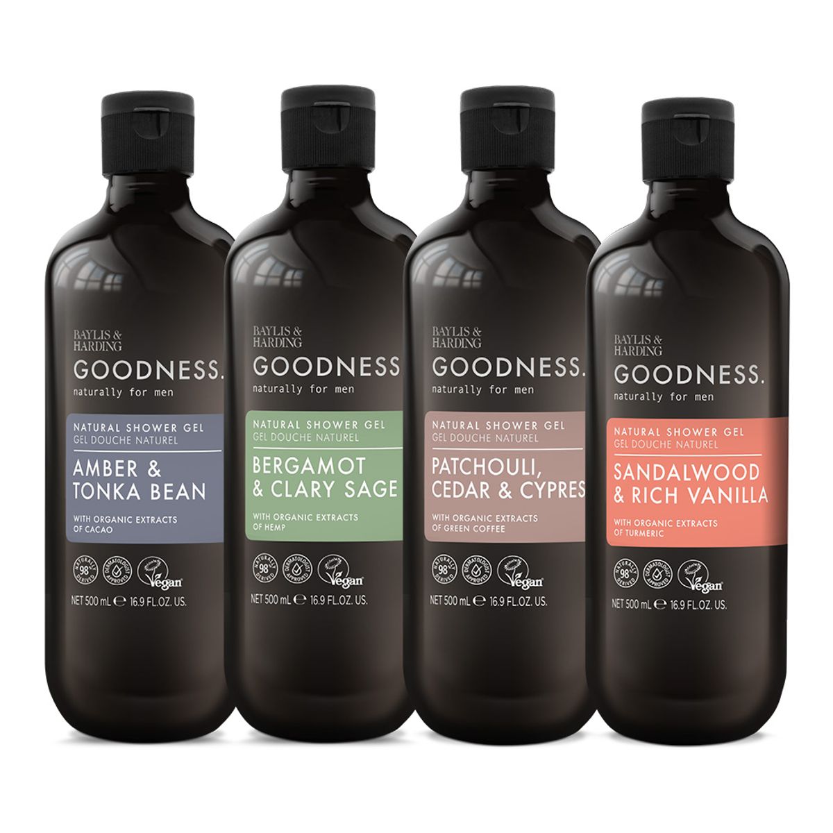 베일리스앤하딩(BAYLIS & HARDING) 굿니스 맨즈 샤워젤 500ml X 2종