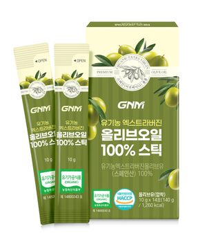GNM 유기농 엑스트라버진 올리브오일 100% 스틱 14포 x 1박스(총 14포) / 스페인산 단일품종 올리브유