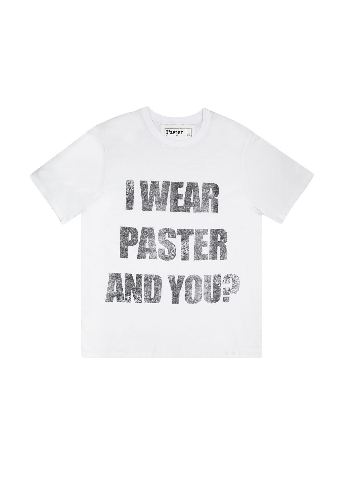 패스터(PASTER) 아이 웨어 패스터 맨즈 티셔츠, 화이트