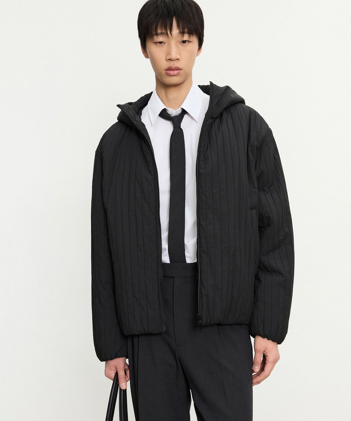 티엔지티(TNGT) Light Padded Hoodie Jacket (Black) TNJU5F107BK