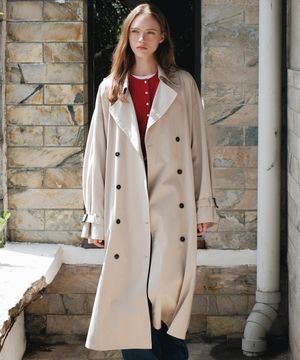 O3754 더블 롱 트렌치 코트